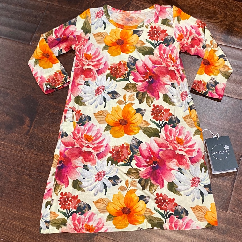 Hanlyn Collective Bamboo Vibrant Floral Dress 2T NWT
